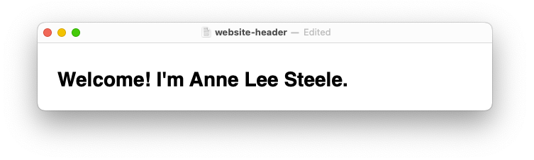 Welcome! I'm Anne Lee Steele.